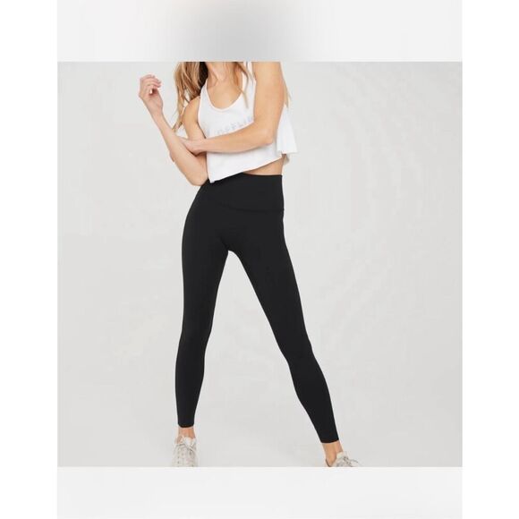 Aerie Offline Black High Rise Classic Ankle Leggings Size Small New - Picture 1 of 4